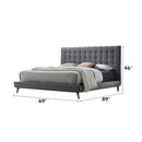 Valda Queen Bed, Light Gray Fabric Acme