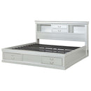 Louis Philippe III Queen Bed w/Storage, Platinum Finish Acme