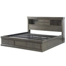 Louis Philippe III Queen Bed w/Storage, Dark Gray Finish Acme