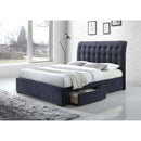 Drorit King Bed w/Storage, Dark Gray Fabric Acme