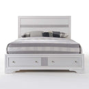Naima Queen Bed w/Storage, White Finish Acme