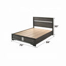 Naima King Bed w/Storage, Gray Finish Acme
