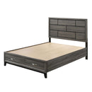 Valdemar King Bed w/Storage, Weathered Gray Finish Acme