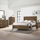 Miquell King Bed, Oak Finish Acme