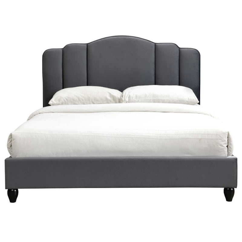 Giada King Bed, Charcoal Fabric Acme
