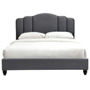 Giada Queen Bed, Charcoal Fabric Acme