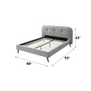 Graves King Bed, Gray Fabric Acme
