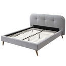 Graves Queen Bed, Gray Fabric Acme
