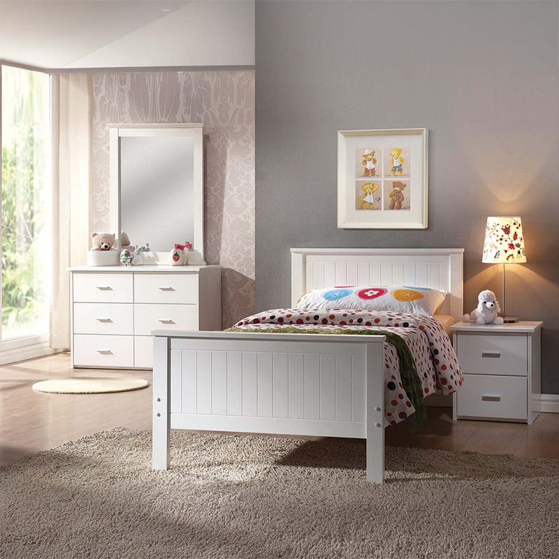 Bungalow Twin Bed, White Finish Acme