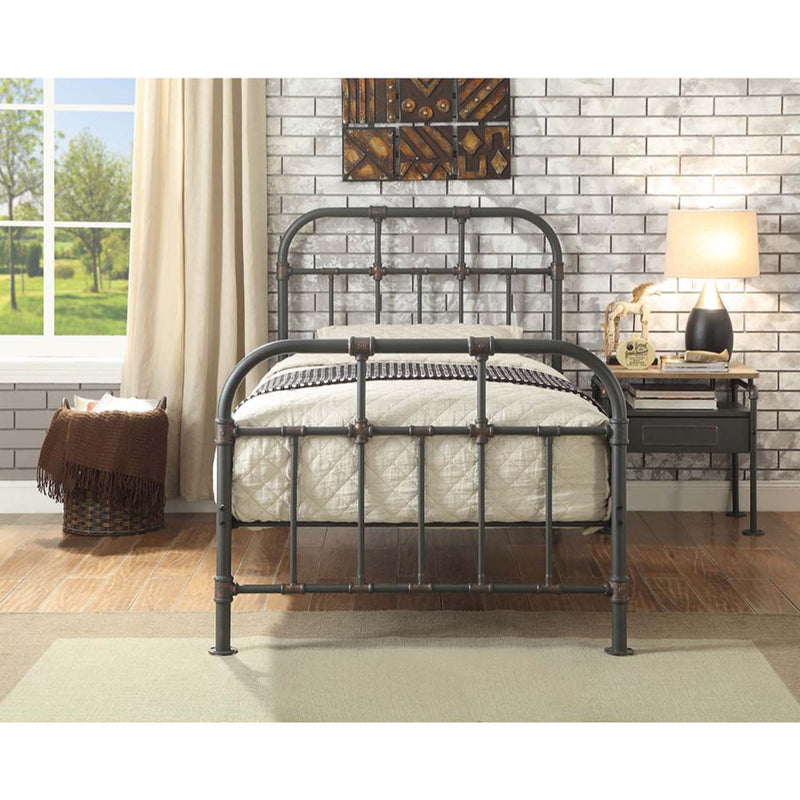 Nicipolis Twin Bed, Sandy Gray Finish Acme