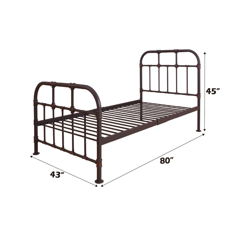 Nicipolis Twin Bed, Sandy Gray Finish Acme