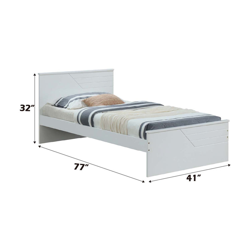 Ragna Twin Bed, White Finish Acme
