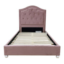 Reggie Twin Bed, Pink Fabric Acme