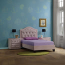 Reggie Twin Bed, Pink Fabric Acme