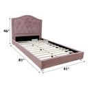 Reggie Twin Bed, Pink Fabric Acme