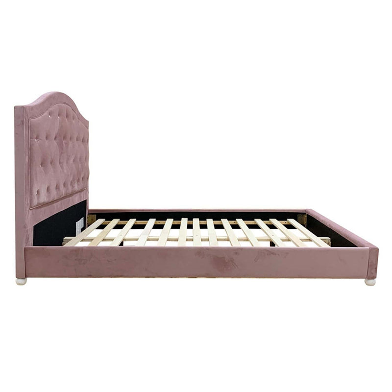 Reggie Full Bed, Pink Fabric Acme