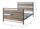 Brantley Full Bed, Antique Oak & Sandy Gray Finish Acme