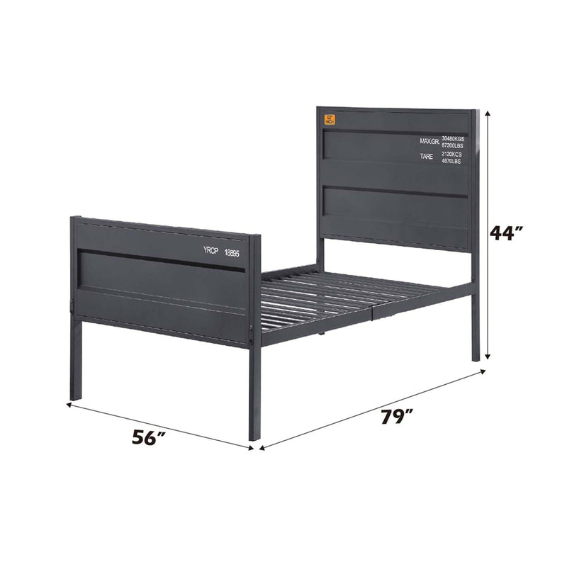 Cargo Full Bed, Gunmetal Finish Acme