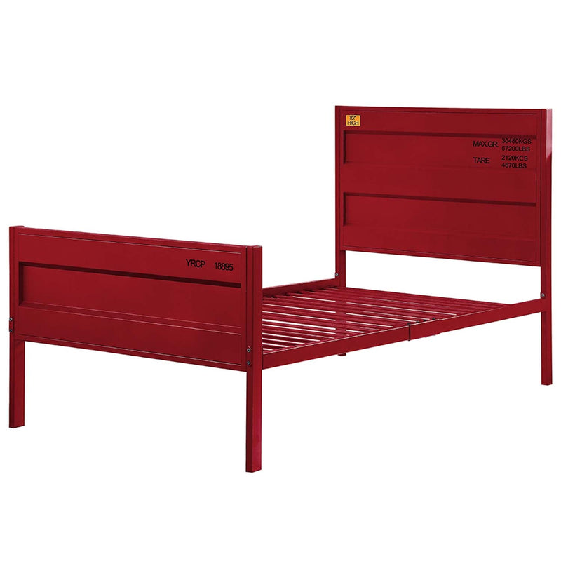 Cargo Full Bed, Red Finish Acme