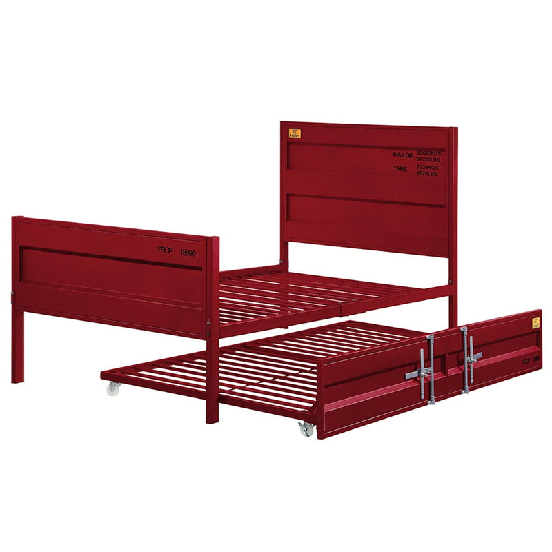 Cargo Full Bed, Red Finish Acme