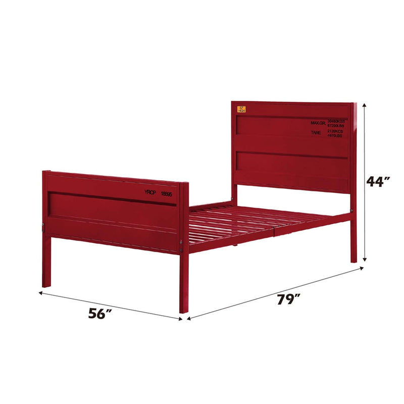Cargo Full Bed, Red Finish Acme