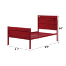 Cargo Twin Bed, Red Finish Acme