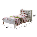 Yara Twin Bed, White Finish Acme