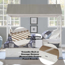 Tree House II Twin Bed, Weathered White & Washed Gray Finish Acme