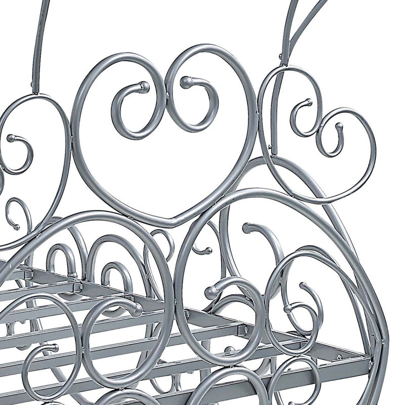 Priya Twin Bed w/Canopy, Silver Finish Acme