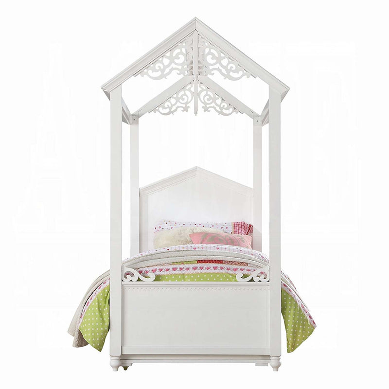 Rapunzel Twin Bed, White Finish Acme