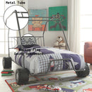 Xander Twin Bed, Go Kart Gunmetal Finish Acme