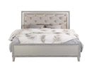 Sliverfluff King Bed w/Led, Faux Leather & Champagne Finish Acme