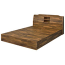 Hestia Queen Bed w/Storage, Walnut Finish Acme