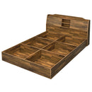 Hestia Queen Bed w/Storage, Walnut Finish Acme