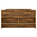 Hestia Queen Bed w/Storage, Walnut Finish Acme