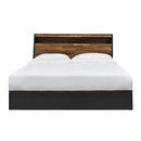 Eos Queen Bed w/Storage, Walnut & Black Finish Acme