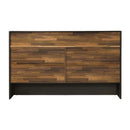 Eos Queen Bed w/Storage, Walnut & Black Finish Acme