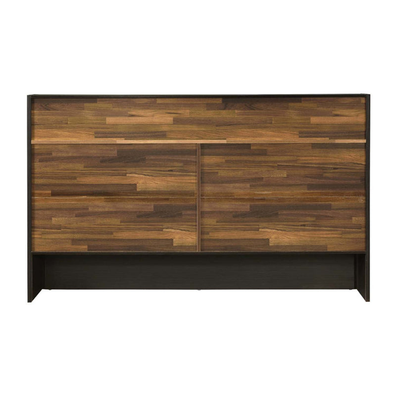 Eos Queen Bed w/Storage, Walnut & Black Finish Acme