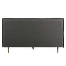 Metis Queen Bed, Gray Top Grain Leather Acme