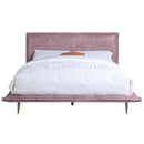 Metis Queen Bed, Pink Top Grain Leather Acme