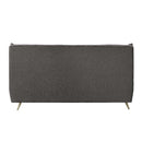 Doris Queen Bed, Gray Top Grain Leather Acme