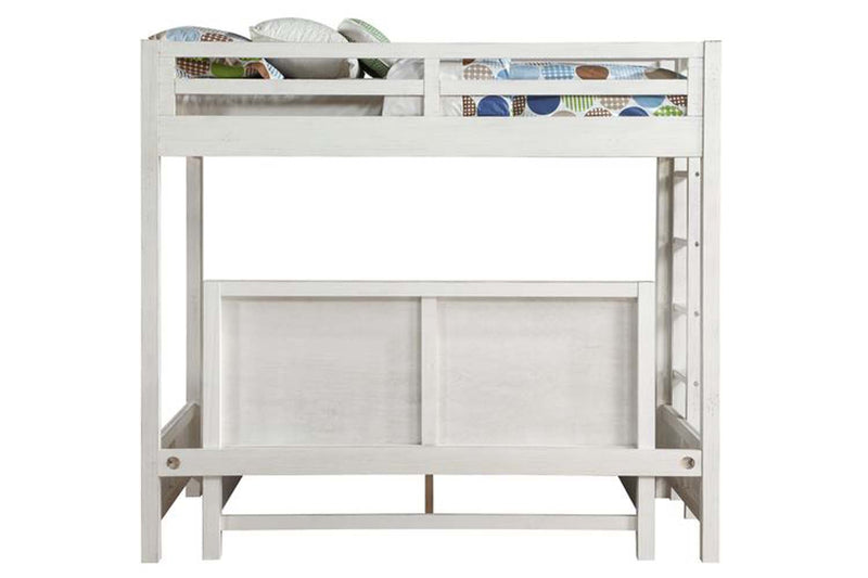 Celerina Queen Bed, Weathered White Finish Acme