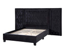 Damazy Queen Bed, Black Velvet Acme