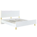 Gaines King Bed, White High Gloss Finish Acme