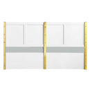 Gaines King Bed, White High Gloss Finish Acme