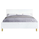 Gaines Queen Bed, White High Gloss Finish Acme