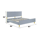 Gaines King Bed, Gray High Gloss Finish Acme