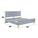 Gaines Queen Bed, Gray High Gloss Finish Acme