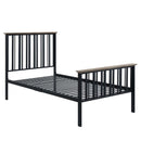 Zudora Twin Bed, Antique Oak & Black Finish Acme