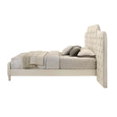 Ranallo Queen Wall Bed, Beige Linen & Natural Finish Acme